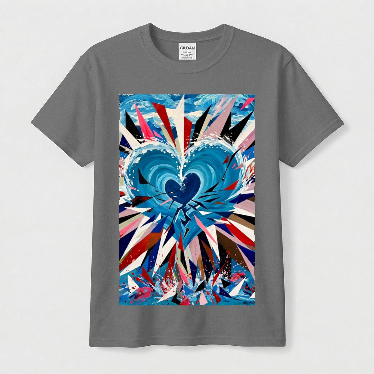 Heart Burst (AI-Assisted Remix) — Burst Remix Men's Classic Tee