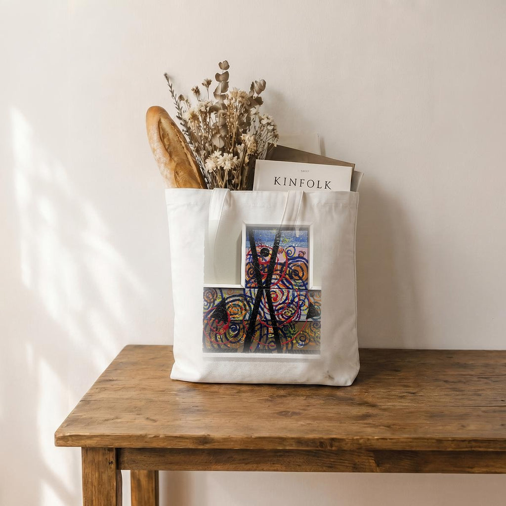 Swirl Cross — Feathered Fade Tote Bag