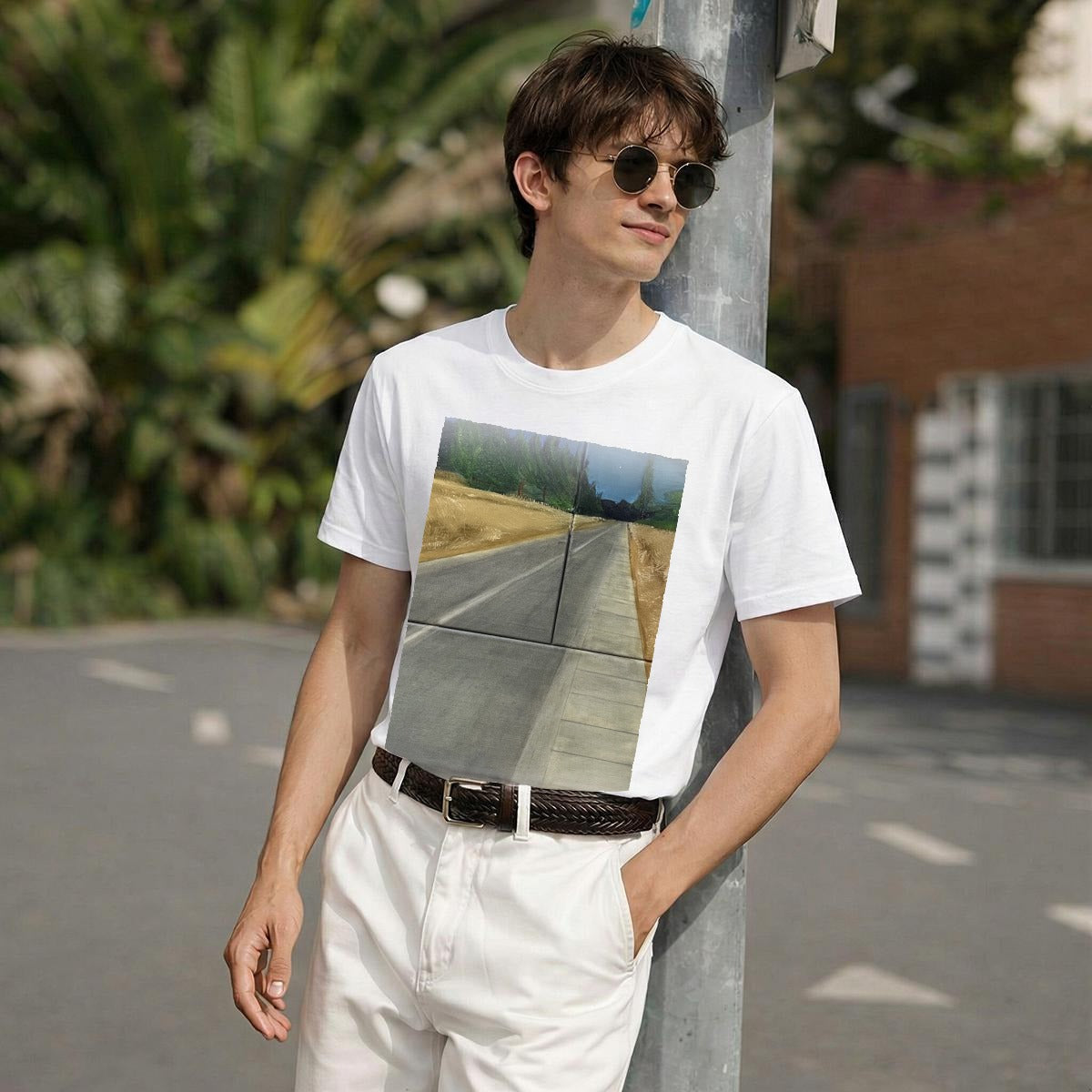 Night Road — Feathered Fade Classic Tee