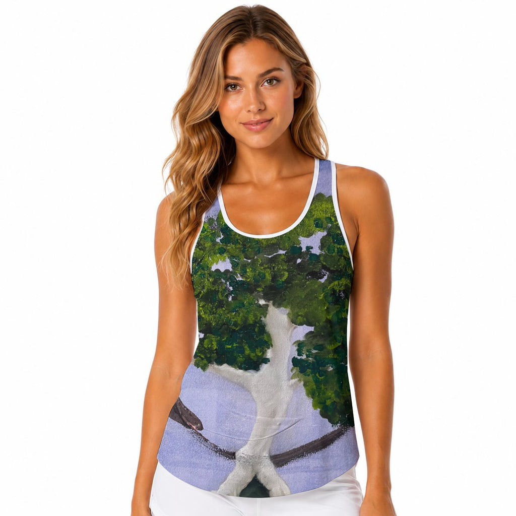 Perpetuity — Tree Art Women's Racerback Tank Top