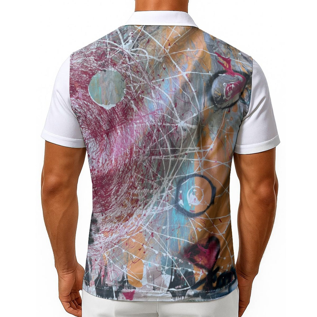 Red Drip Vortex Men's Hawaiian Shirt