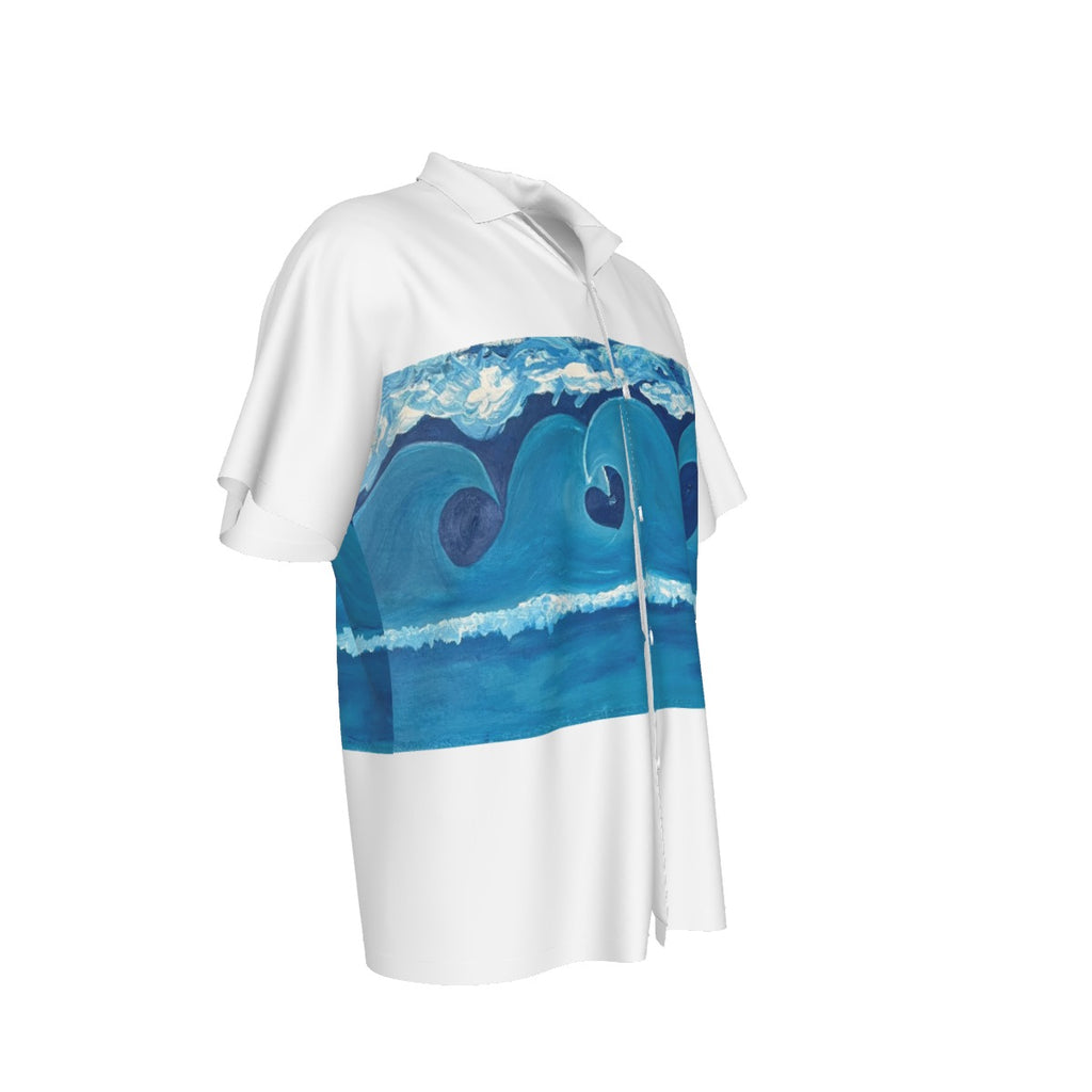 Heart Wave Men's Hawaiian Shirt
