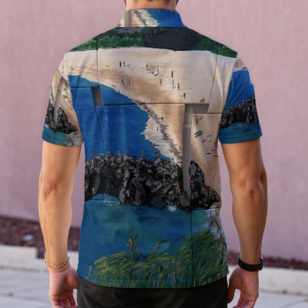 Rock Bay Driftwood — Men's Polo Shirt