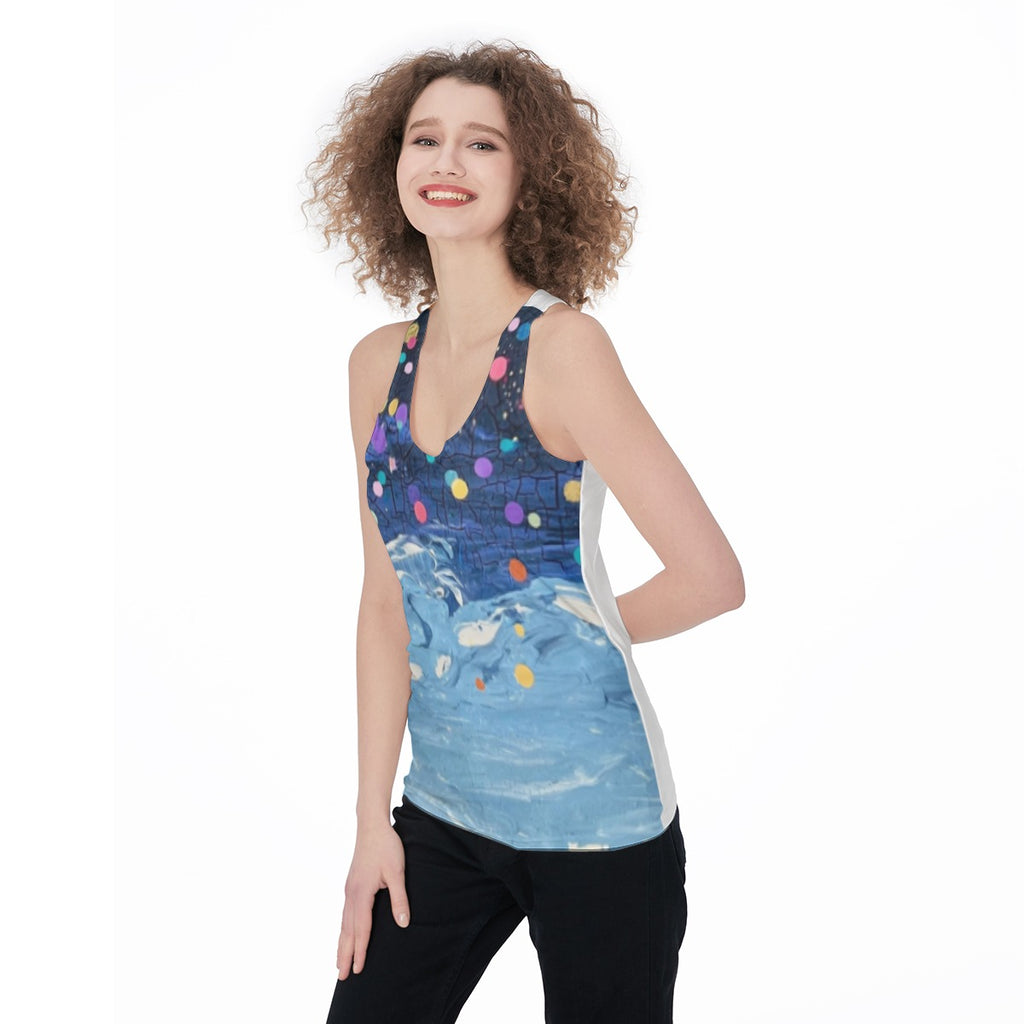 Confetti Tide (AI-Assisted Remix) — Tide Remix Women's Racerback Tank