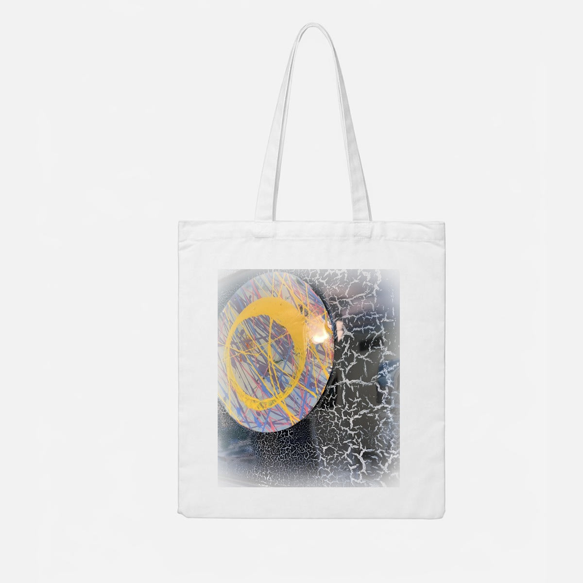 Drip Disc — Feathered Fade Tote Bag