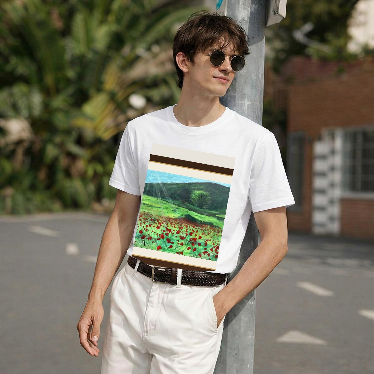 Poppy Field — Gallery Framed Classic Tee