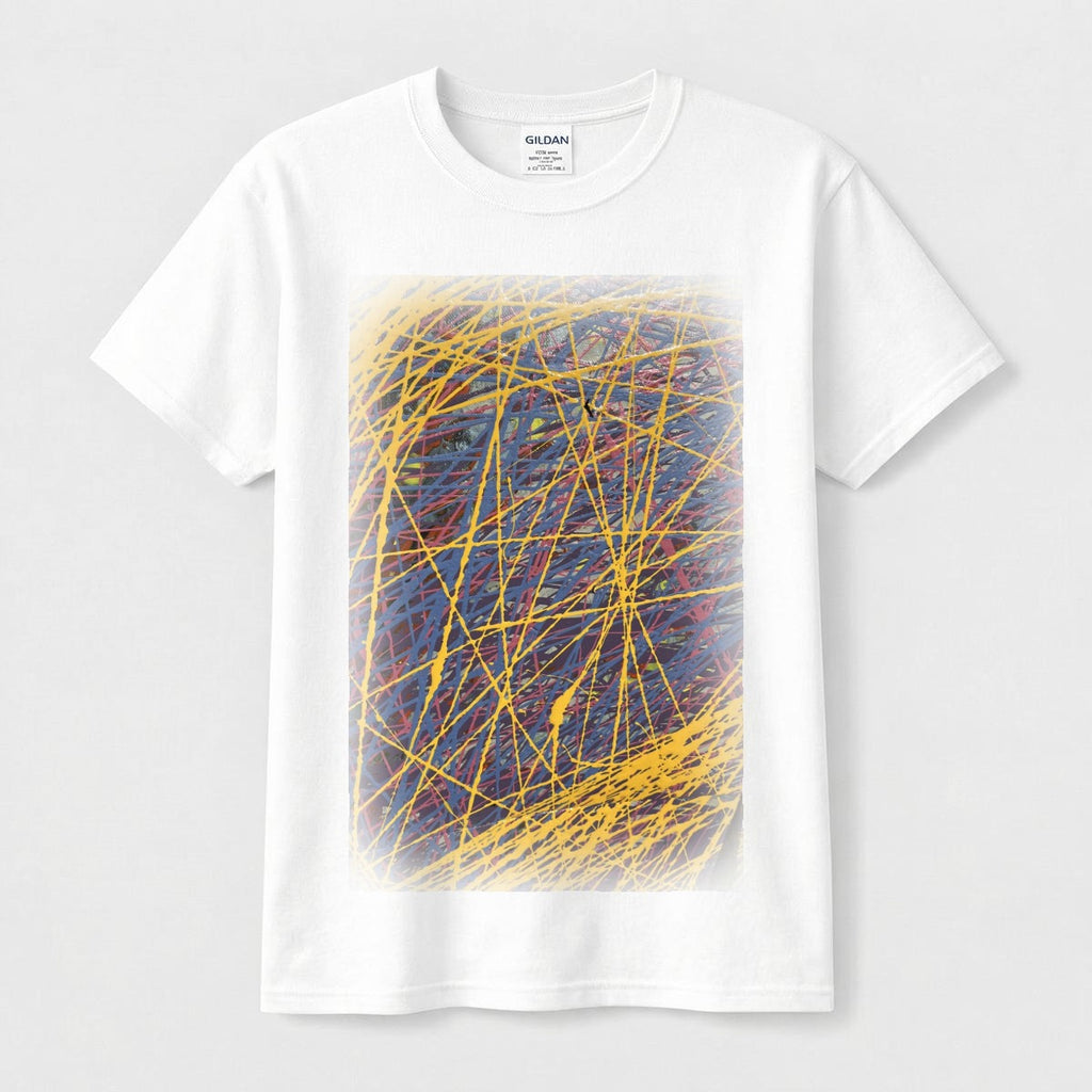 Yellow Drip Scribble — Feathered Fade Classic Tee