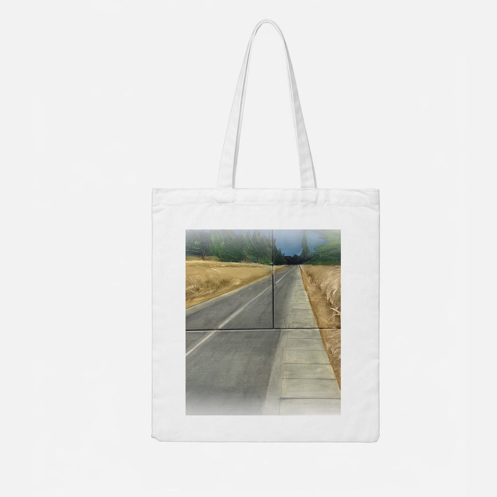 Night Road — Feathered Fade Tote Bag