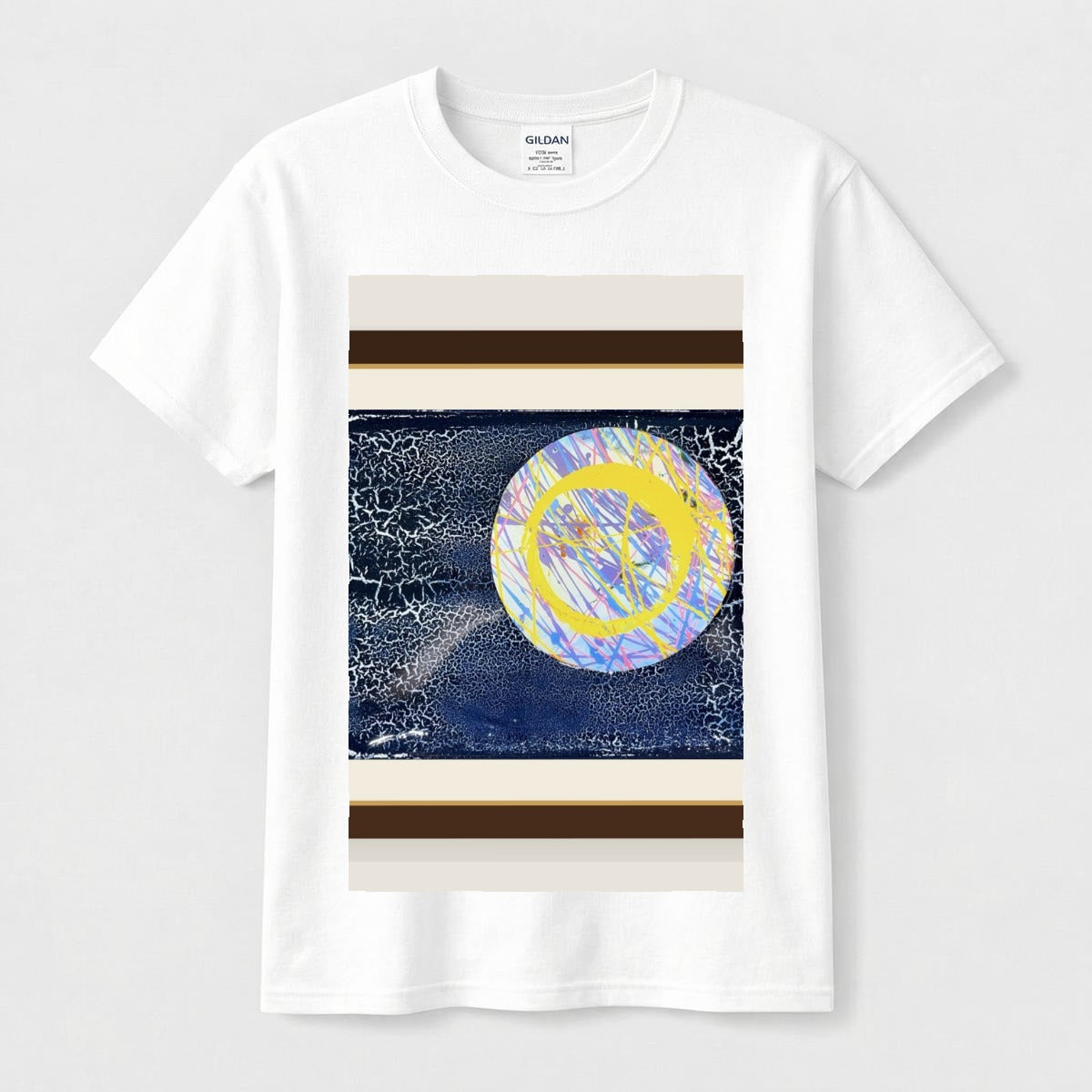 Yellow Scribble Circle — Gallery Framed Classic Tee