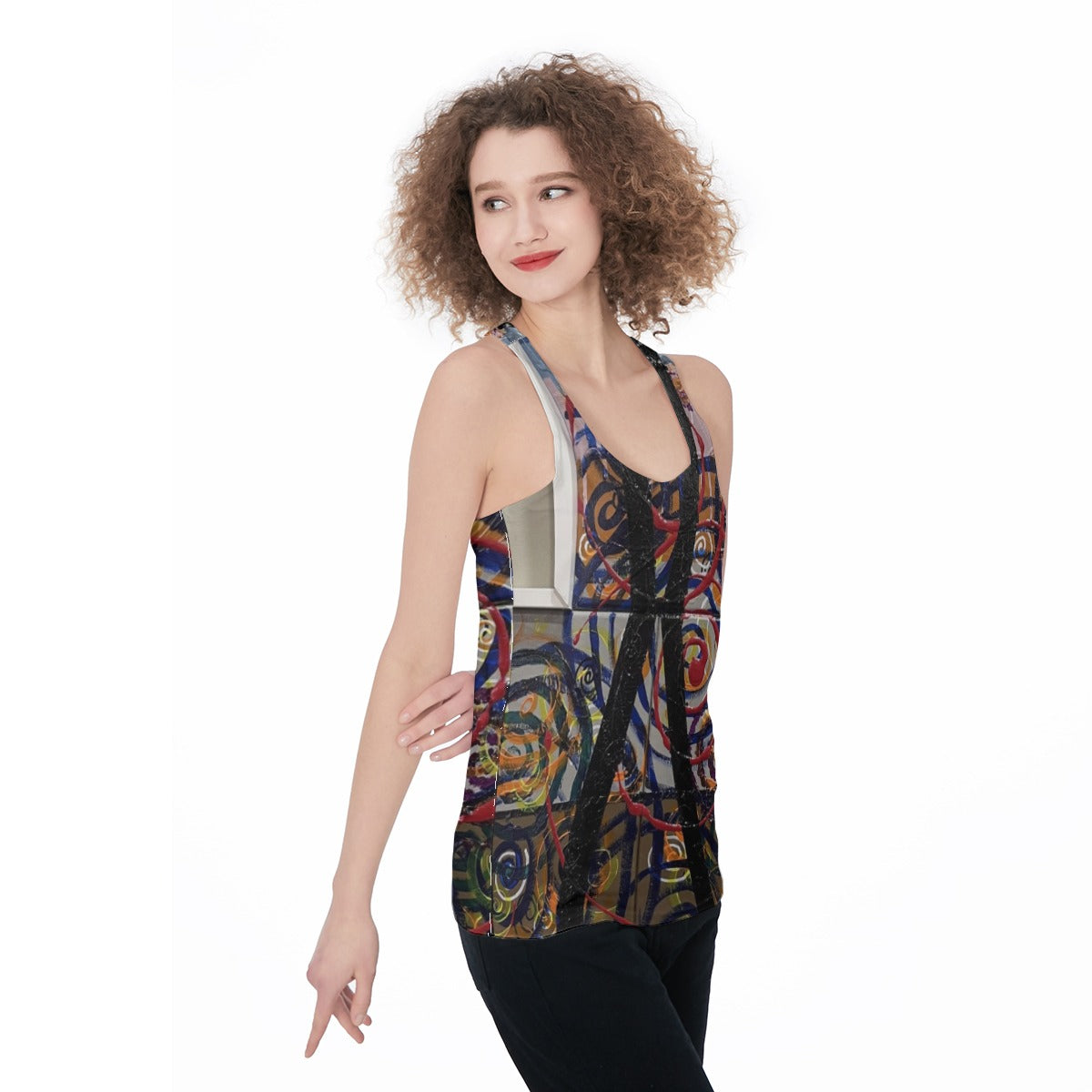 Swirl Cross — All-Over Print Tank