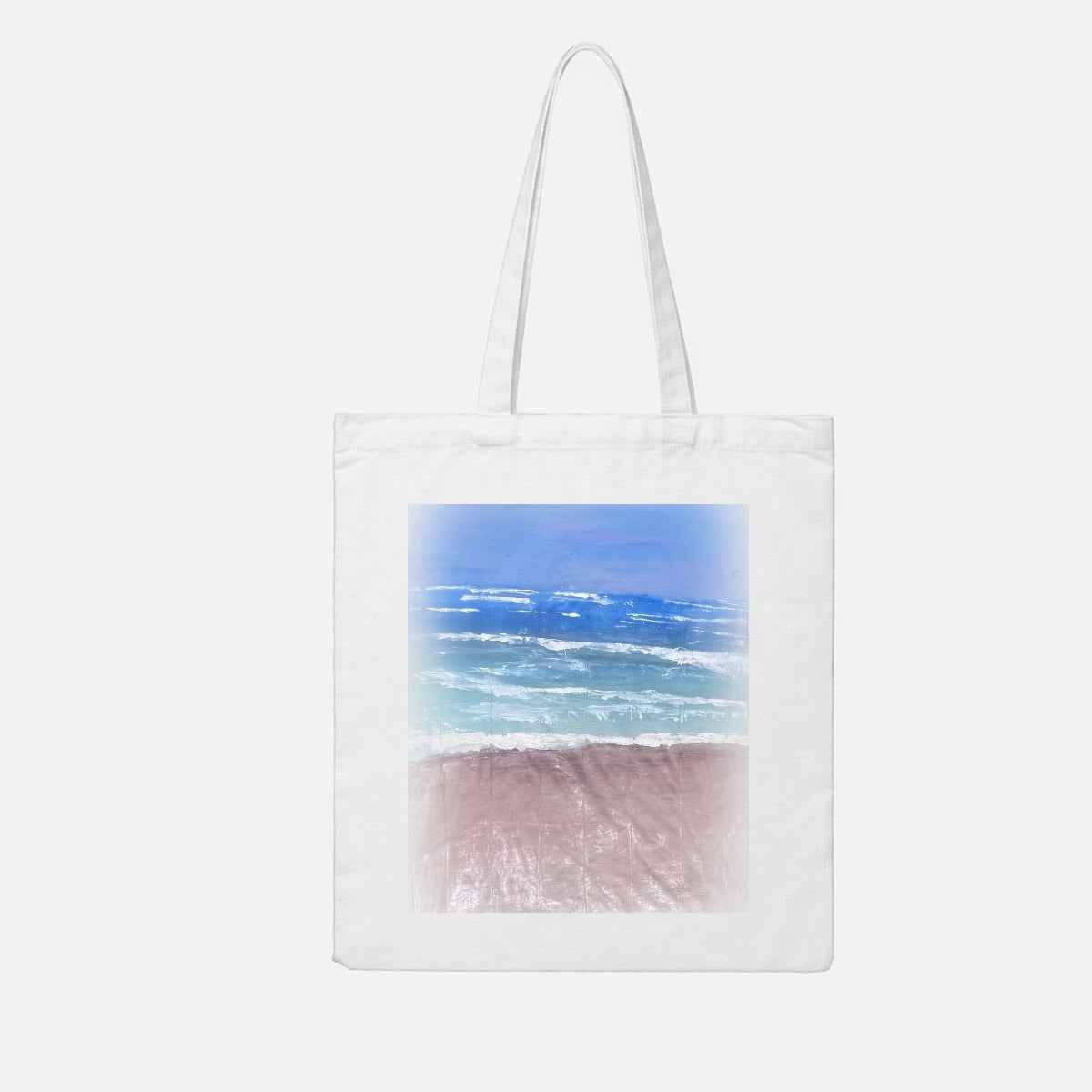 Pink Beach — Feathered Fade Tote Bag