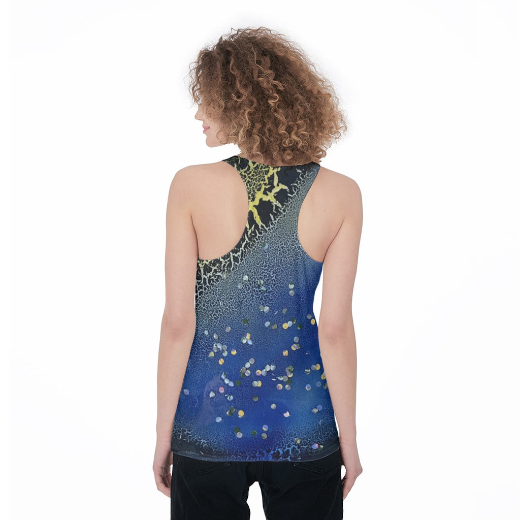 Crackle Starry Night — All-Over Print Tank