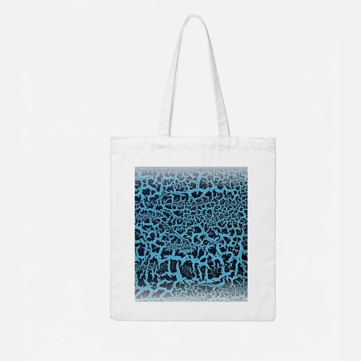 Turquoise Crackle — Feathered Fade Tote Bag