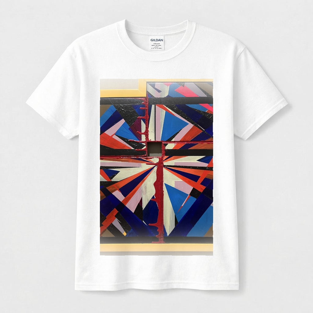 Starburst Geo — Feathered Fade Classic Tee