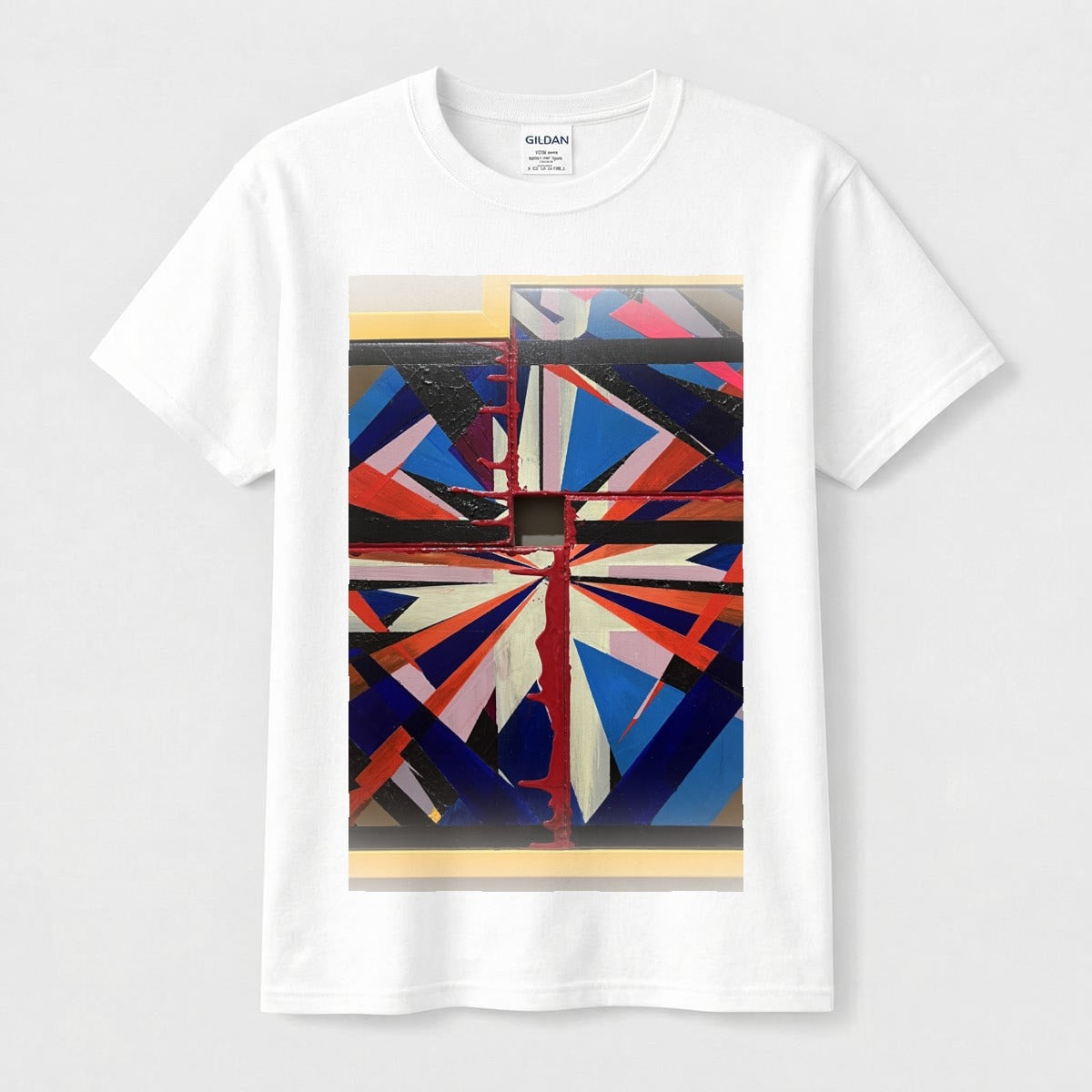 Starburst Geo — Feathered Fade Classic Tee