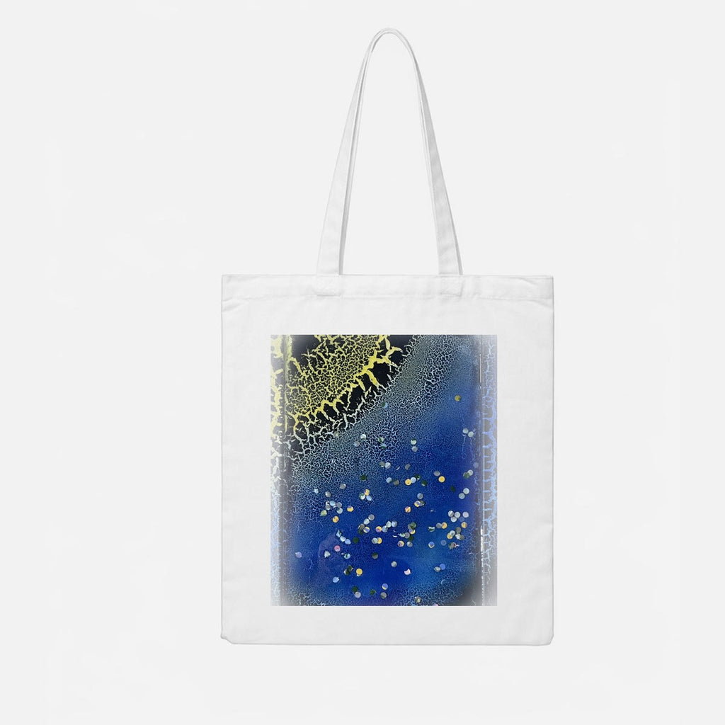 Crackle Starry Night — Feathered Fade Tote Bag