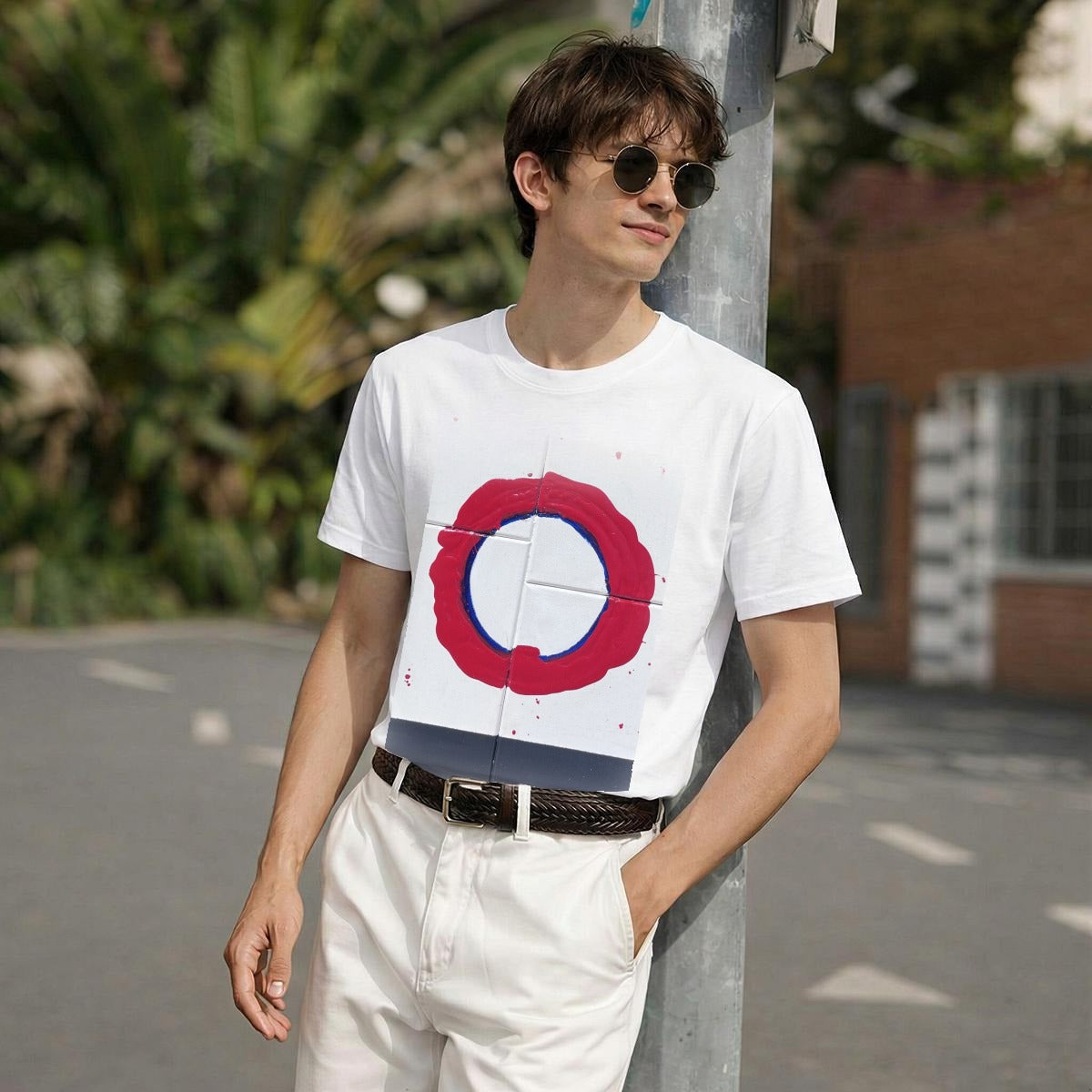 Red Target — Feathered Fade Classic Tee