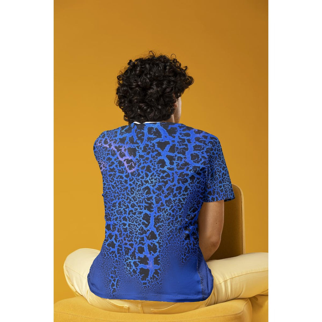 Blue Crackle 2 — All-Over Print Tee