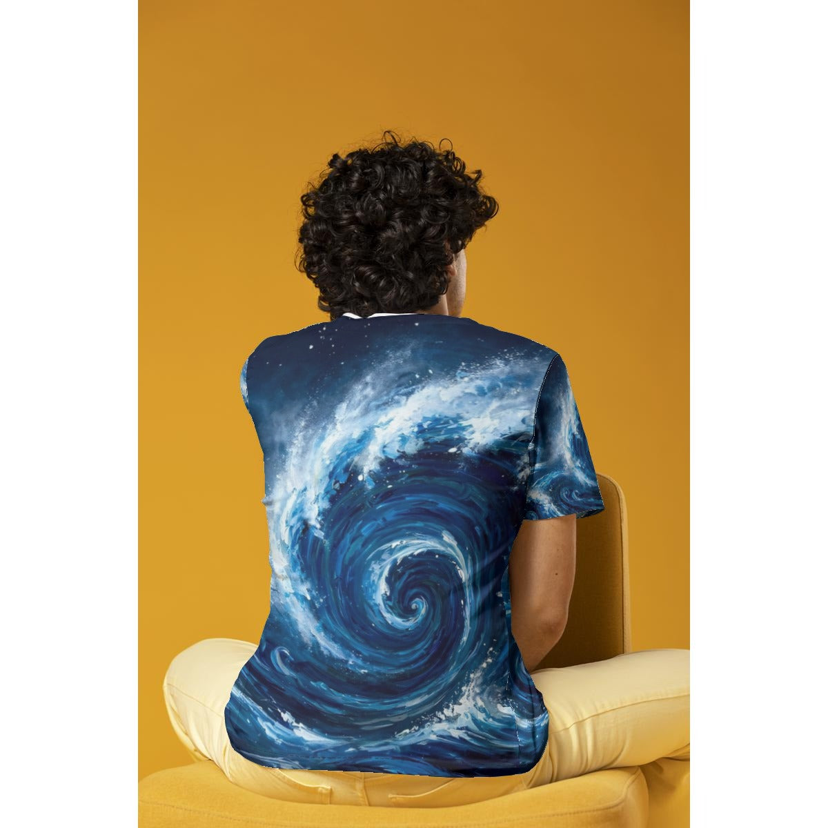 Moonlit Swell (AI-Assisted Remix) — Wave Remix All-Over Print Tee
