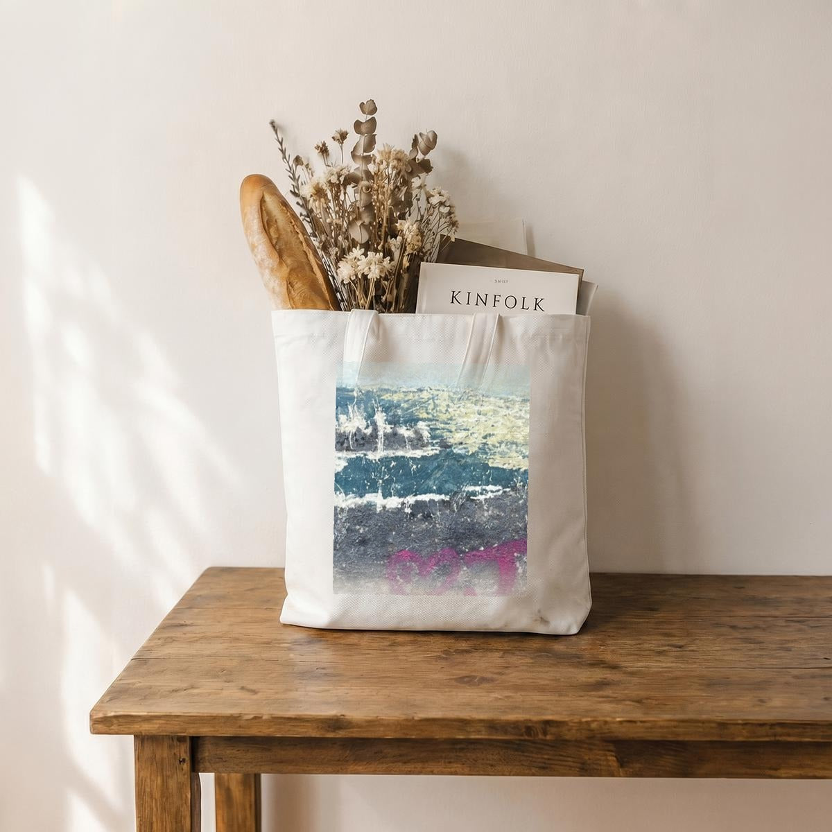 Foam and Stone — Feathered Fade Tote Bag