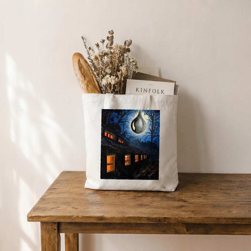 Midnight Tear (AI-Assisted Remix) — Tear Remix Canvas Tote Bag