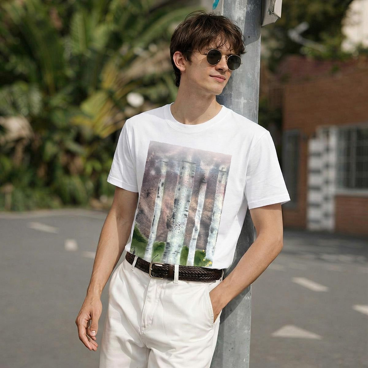 Birch Moonrise — Feathered Fade Classic Tee