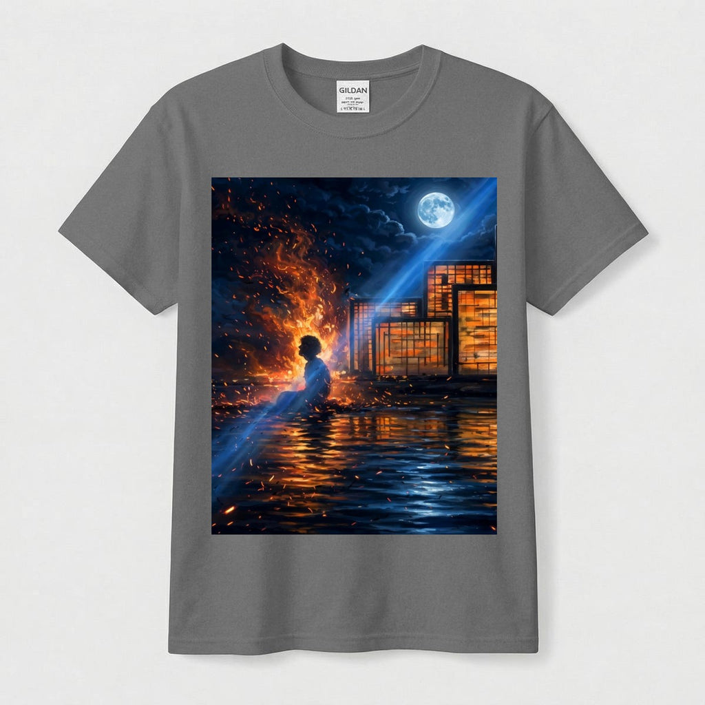 Ember City Moonrise (AI-Assisted Remix) — Cityscape Remix Men's Classic Tee