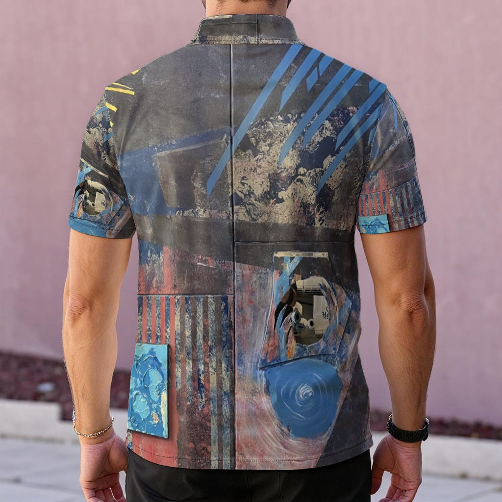 Four Panel Collage — Men's Polo Shirt