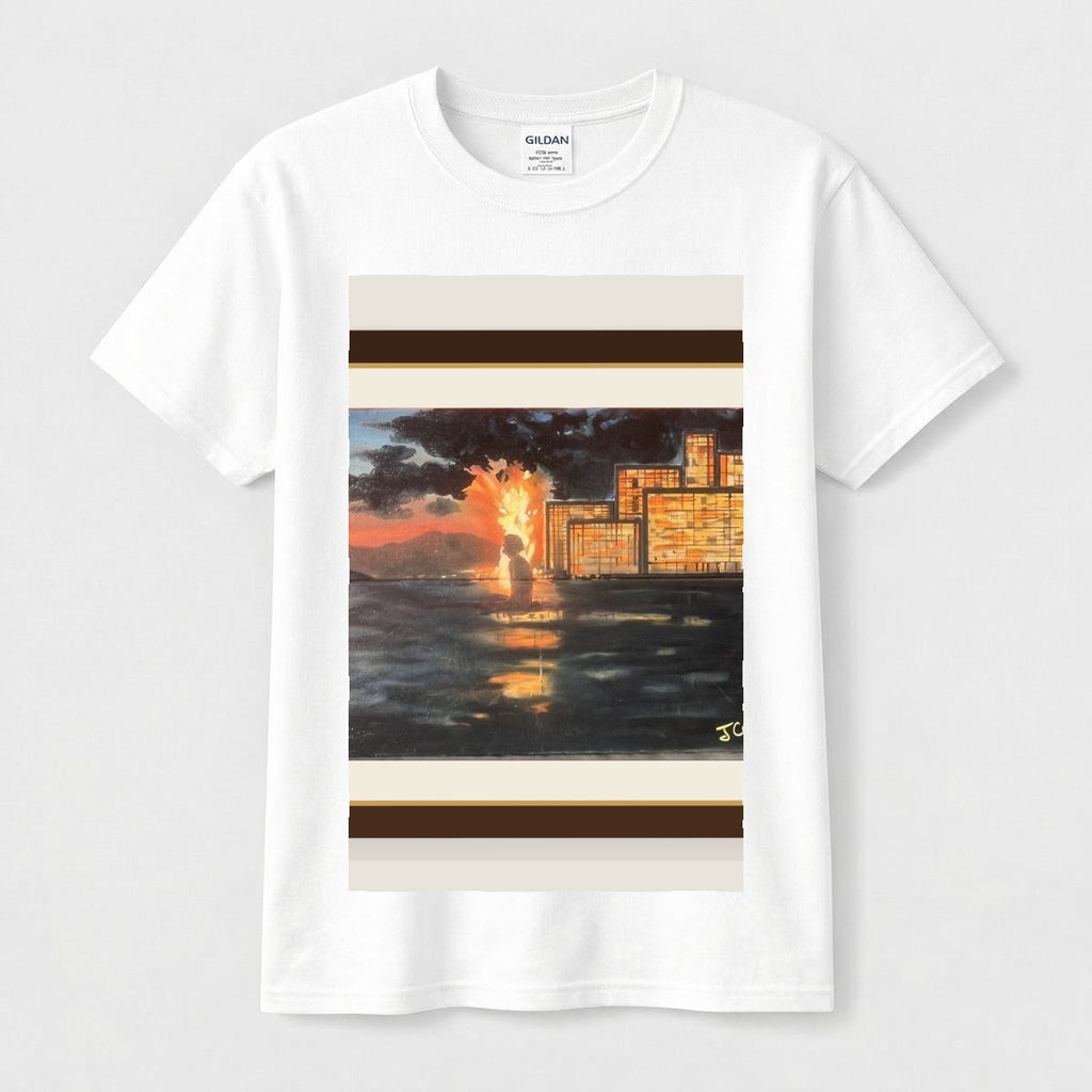 Cityscape Sunset — Gallery Framed Classic Tee