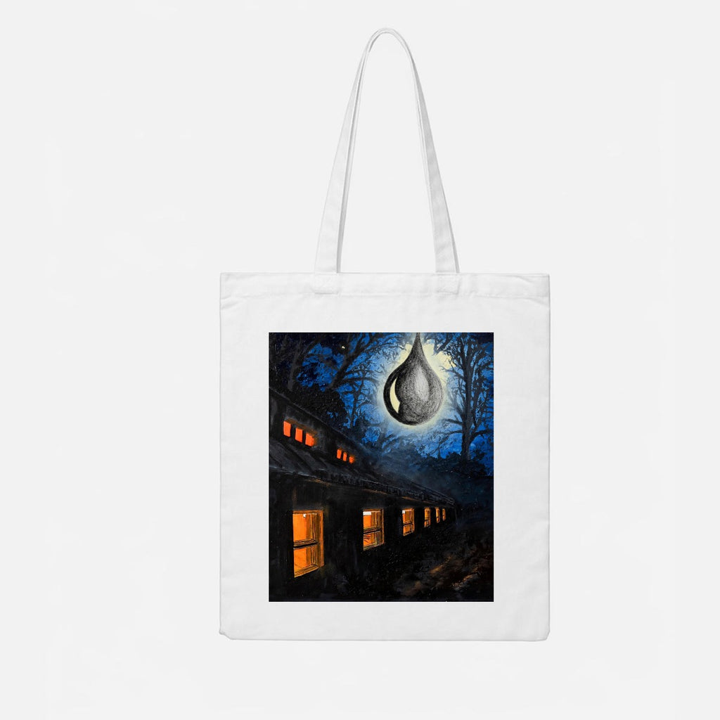 Midnight Tear (AI-Assisted Remix) — Tear Remix Canvas Tote Bag