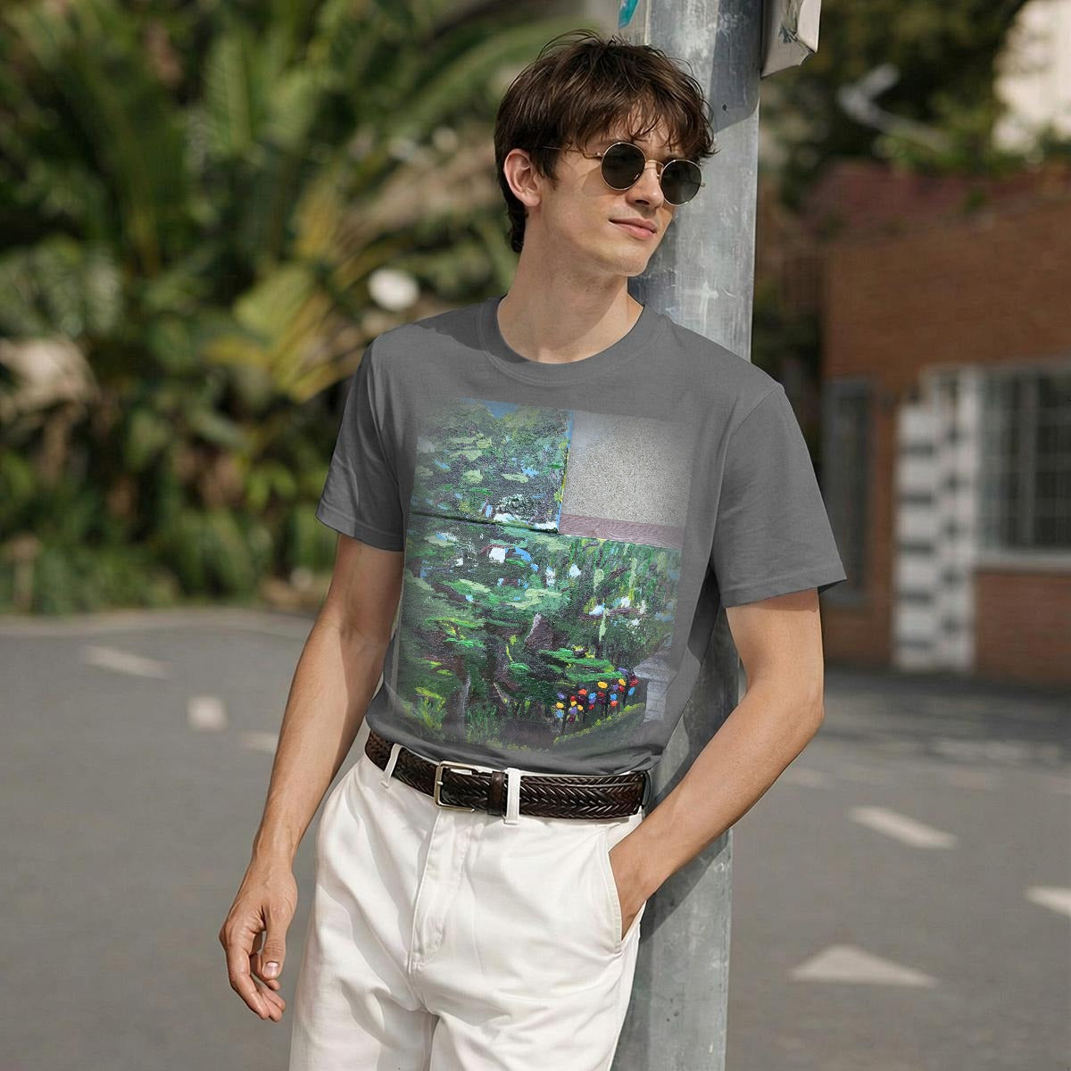 Forest Dots — Feathered Fade Classic Tee