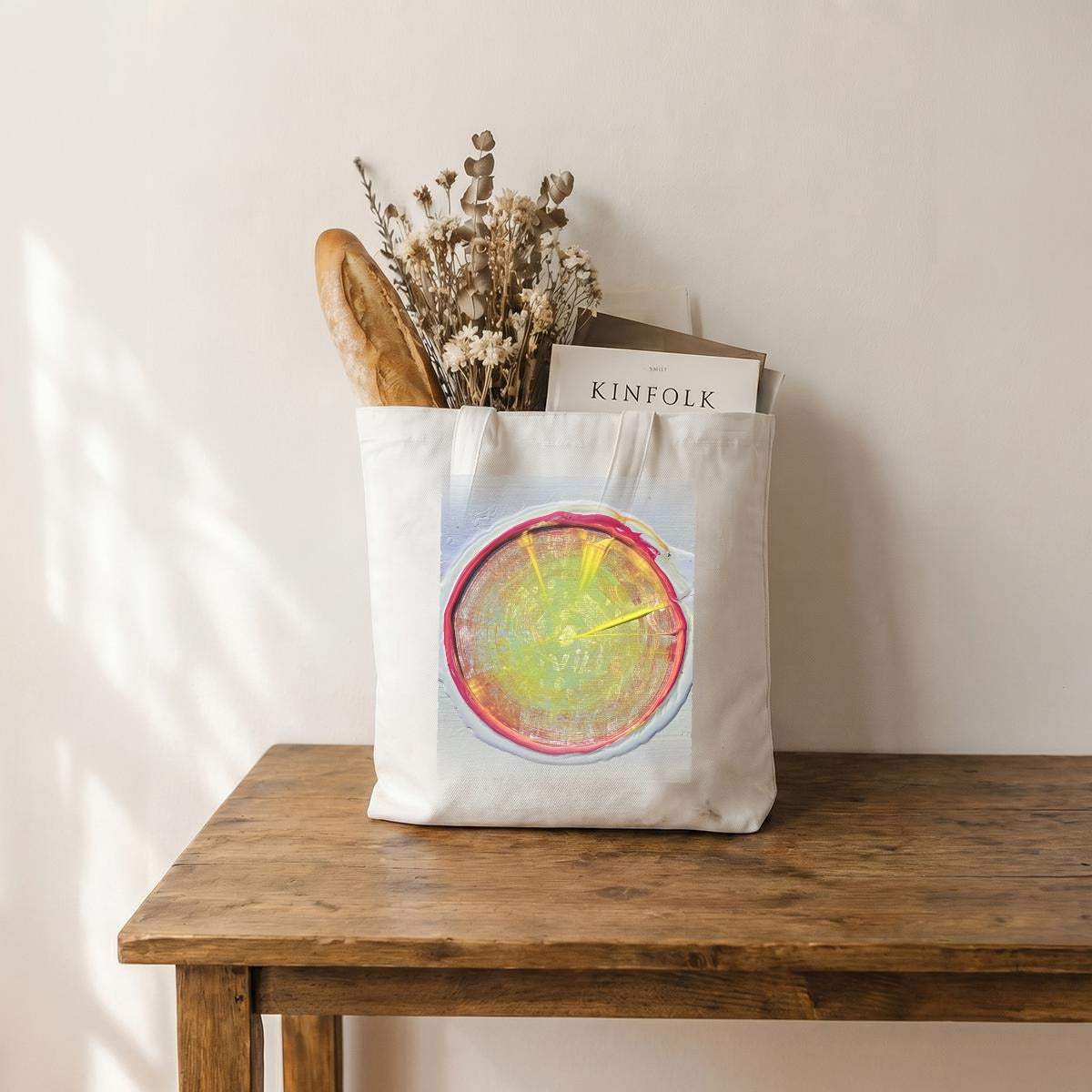 Circle Sun — Feathered Fade Tote Bag