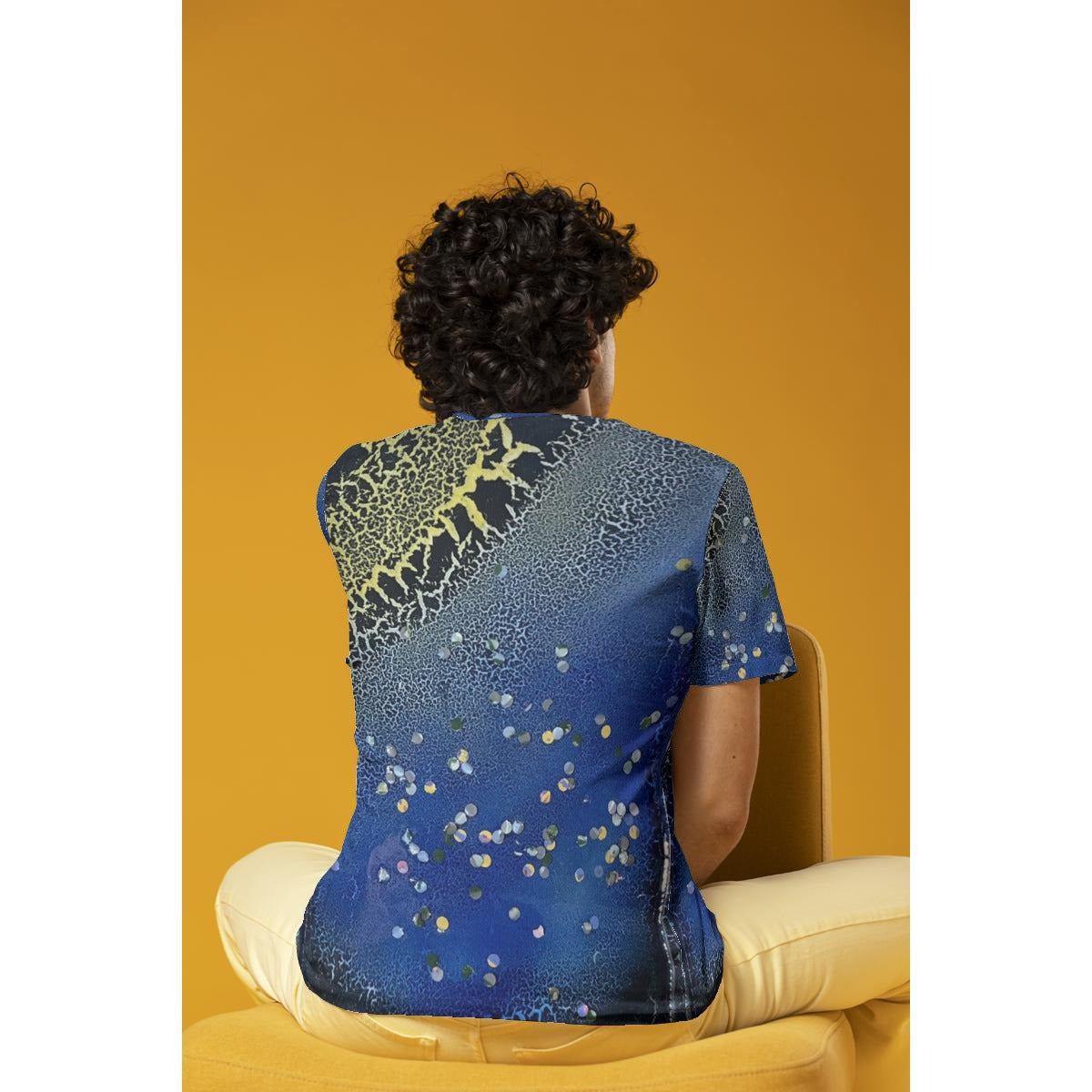 Crackle Starry Night — All-Over Print Tee