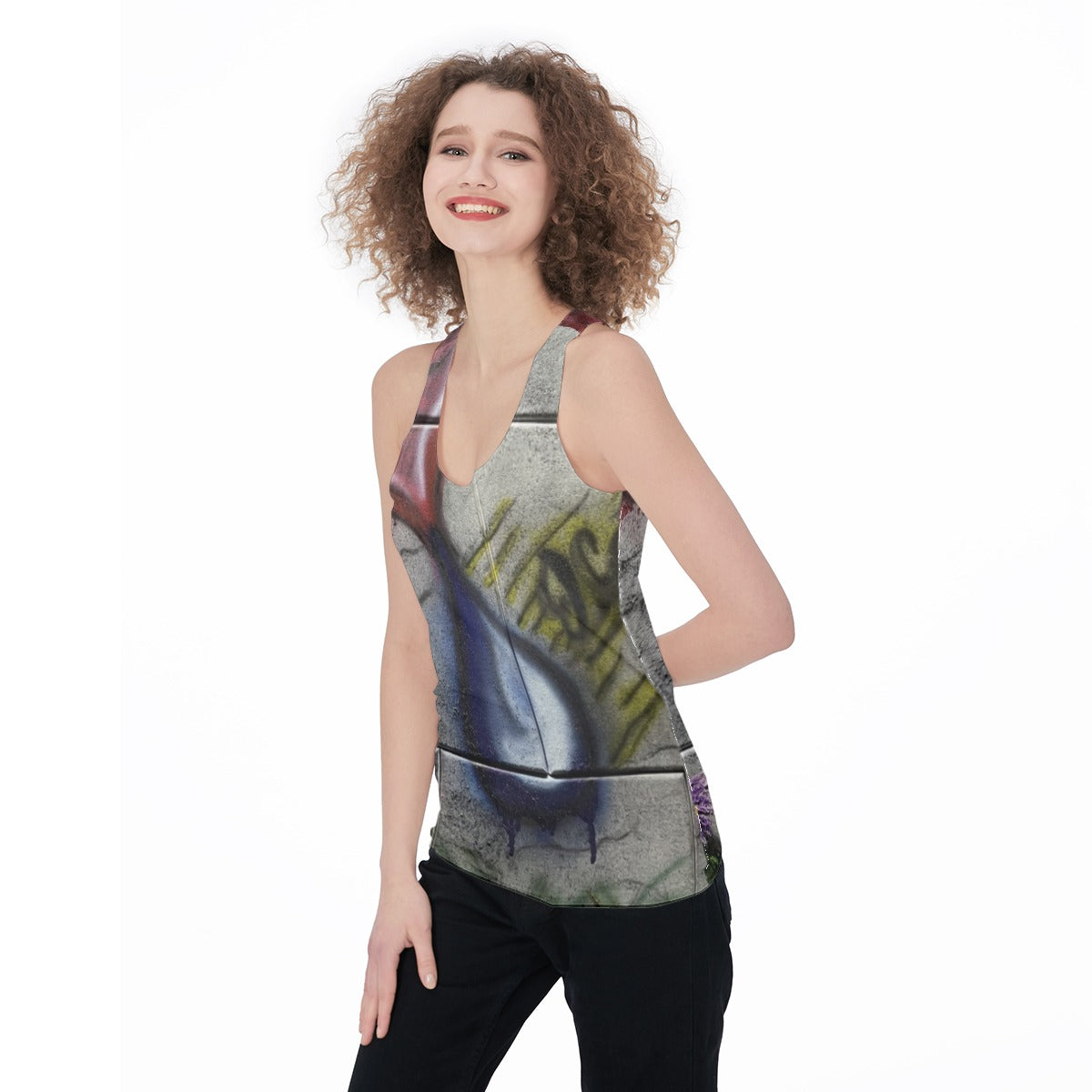 Heart Tear Mural — All-Over Print Tank