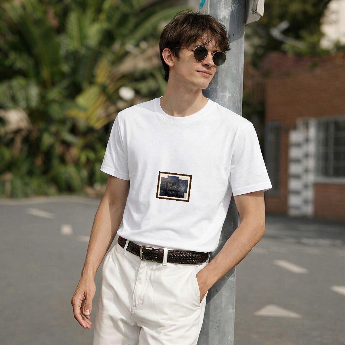 City Don't Sleep — Gallery Framed Classic Tee