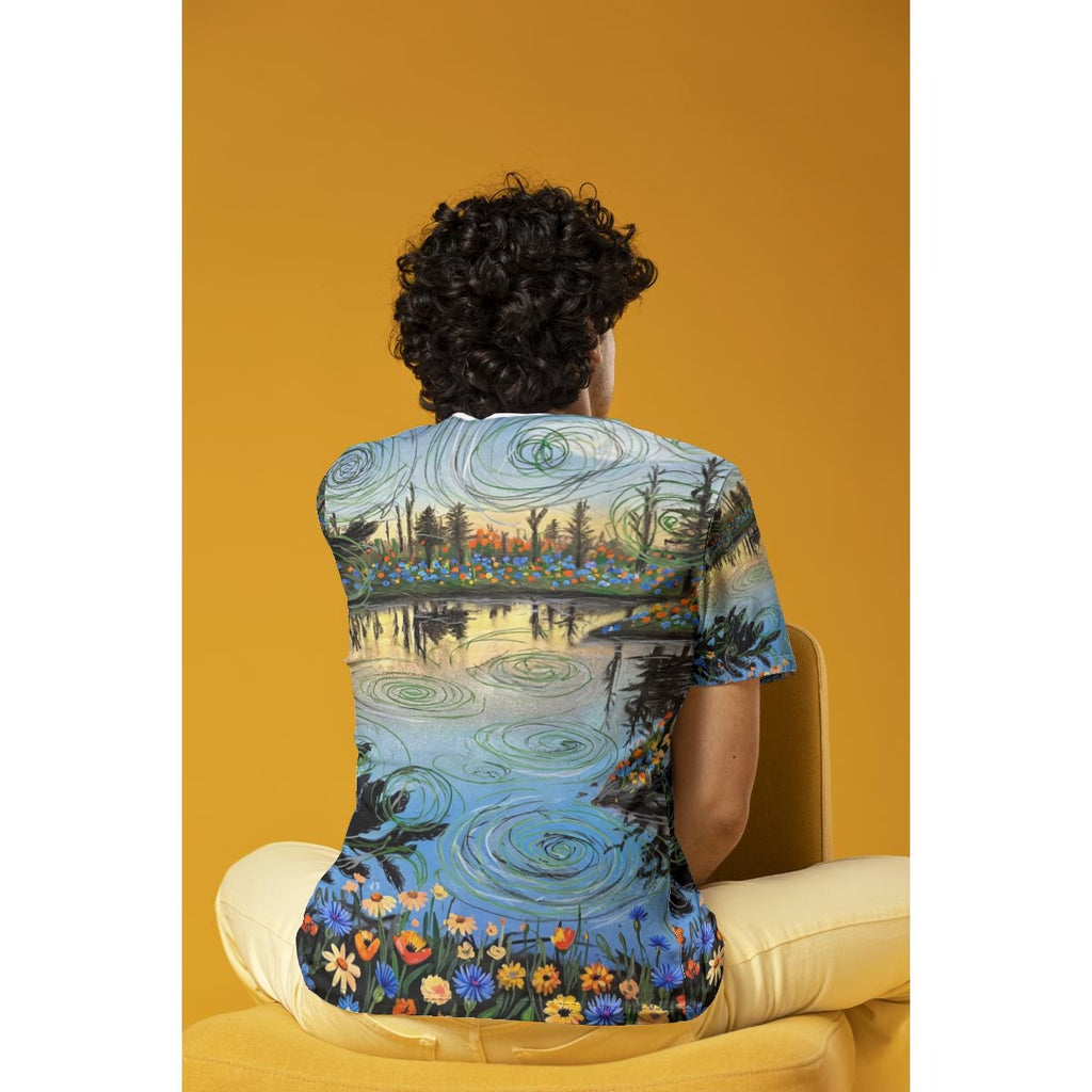Wild Scribble (AI-Assisted Remix) — Scribble Remix All-Over Print Tee