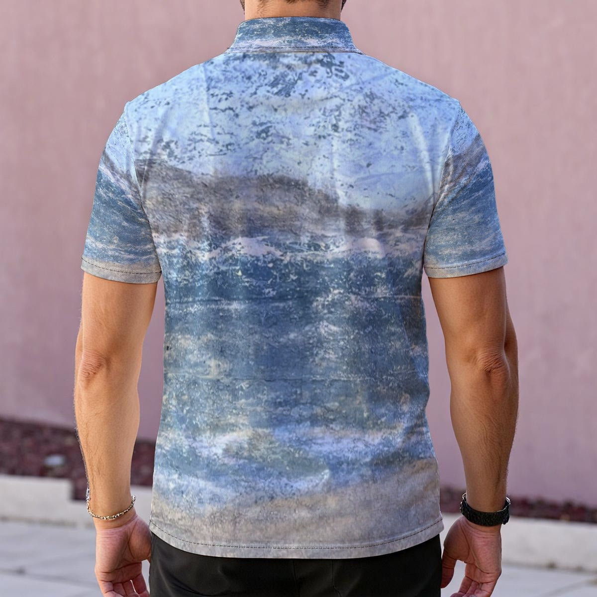 Misty Seascape — Men's Polo Shirt