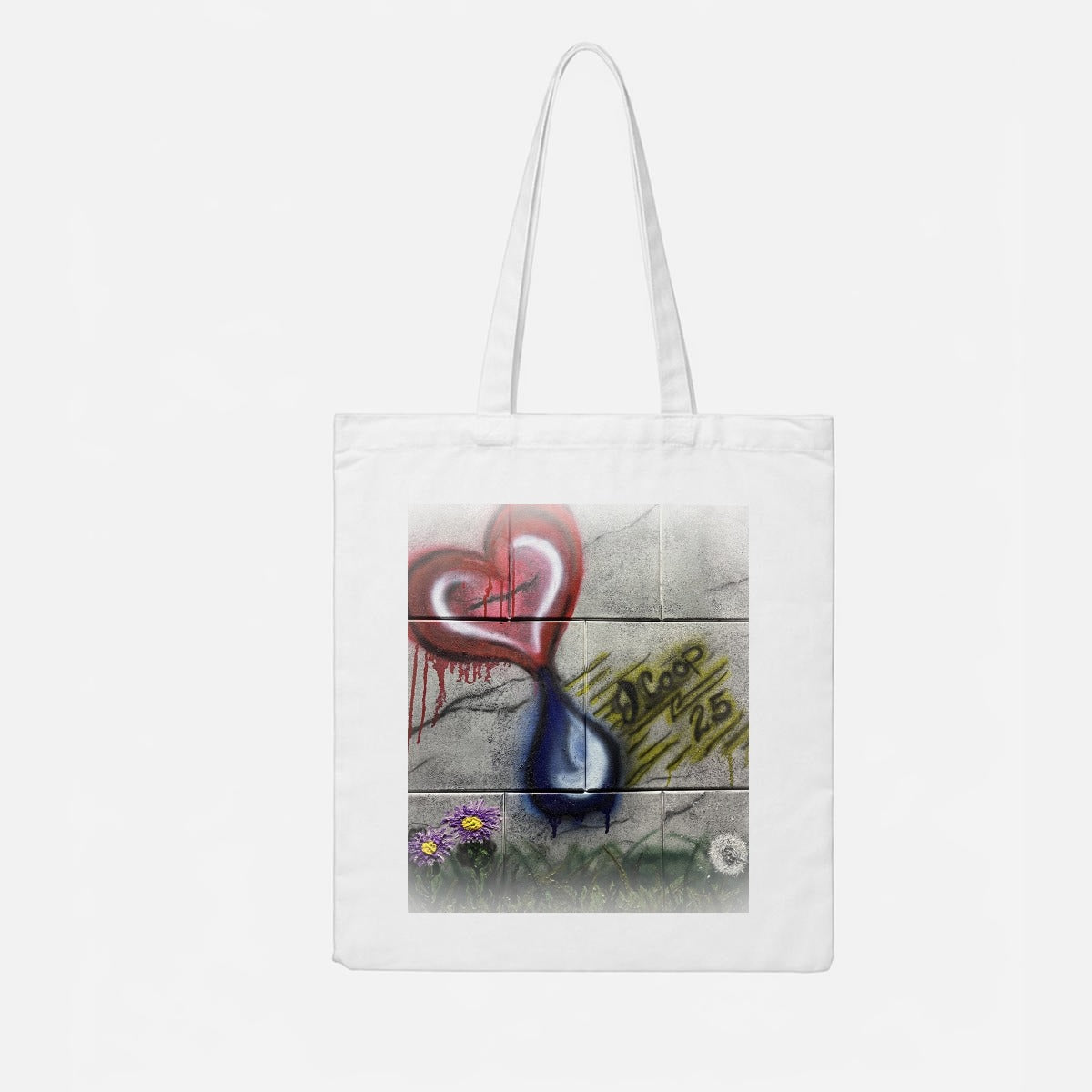 Heart Tear Mural — Feathered Fade Tote Bag