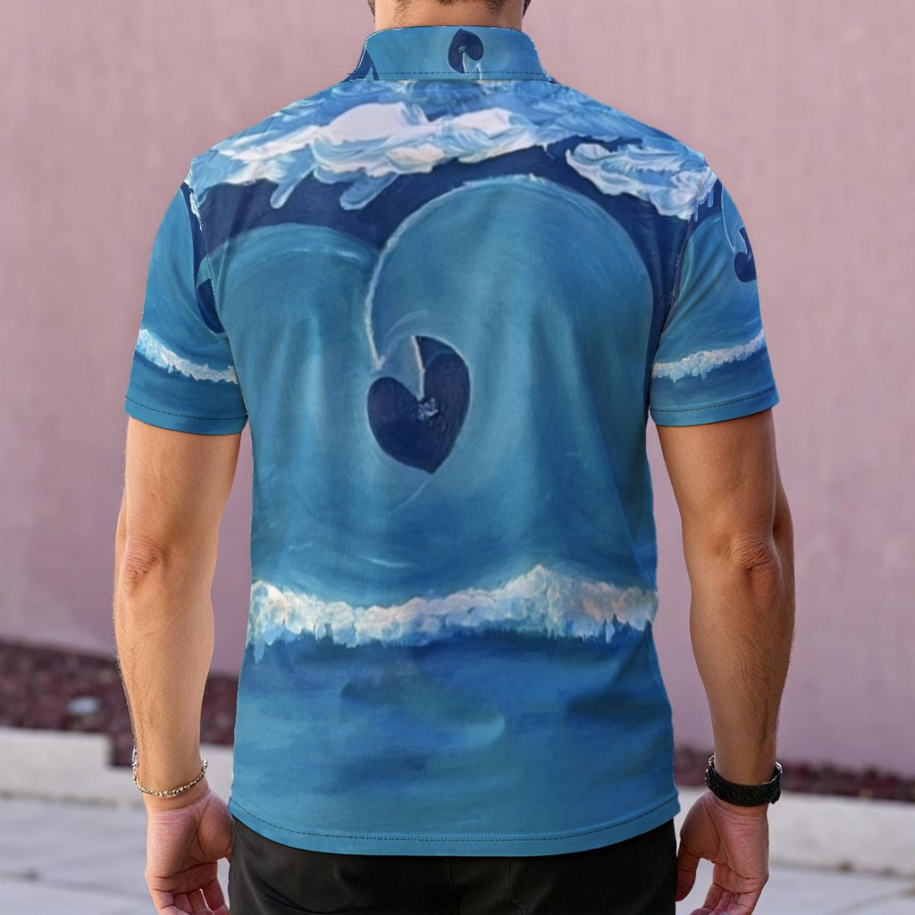 Heart Wave — Men's Polo Shirt