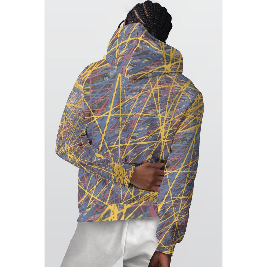 Yellow Drip Scribble — All-Over Print Hoodie
