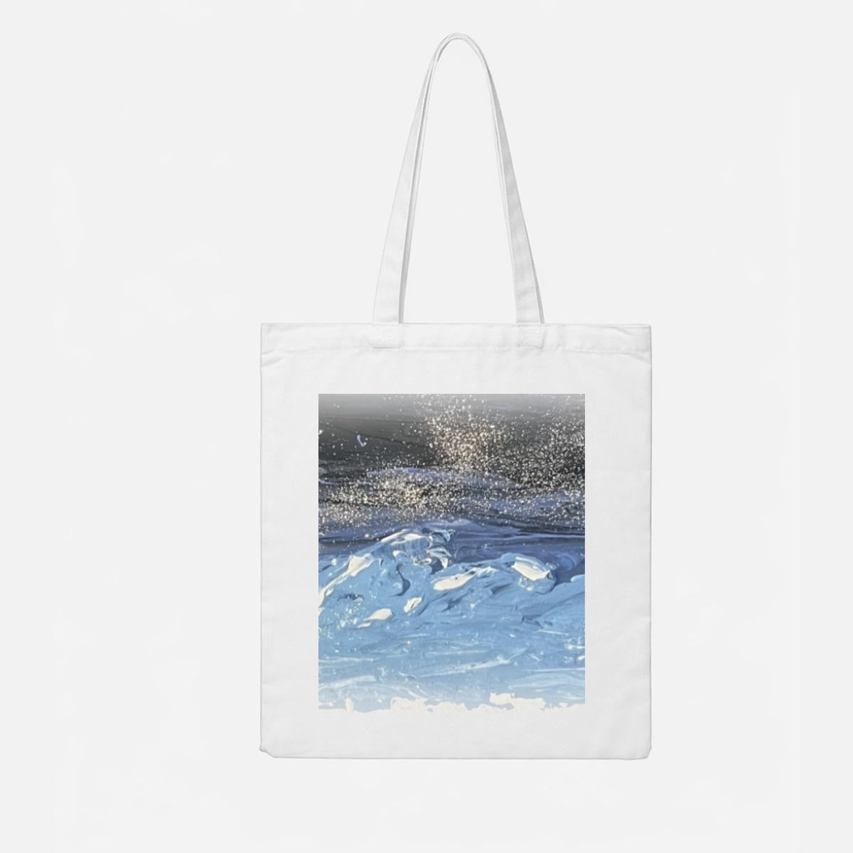 Midnight Surf — Feathered Fade Tote Bag
