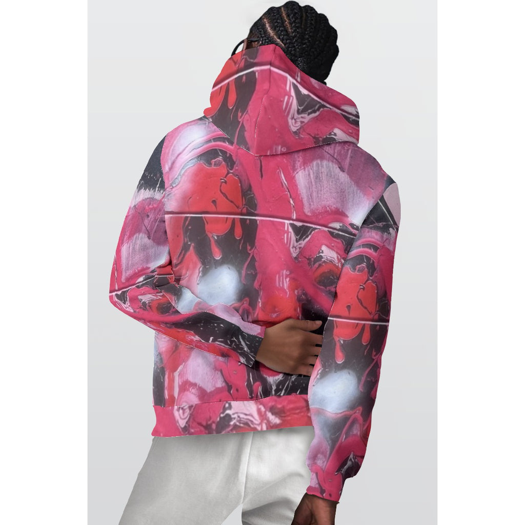 Red Pink Black — All-Over Print Hoodie