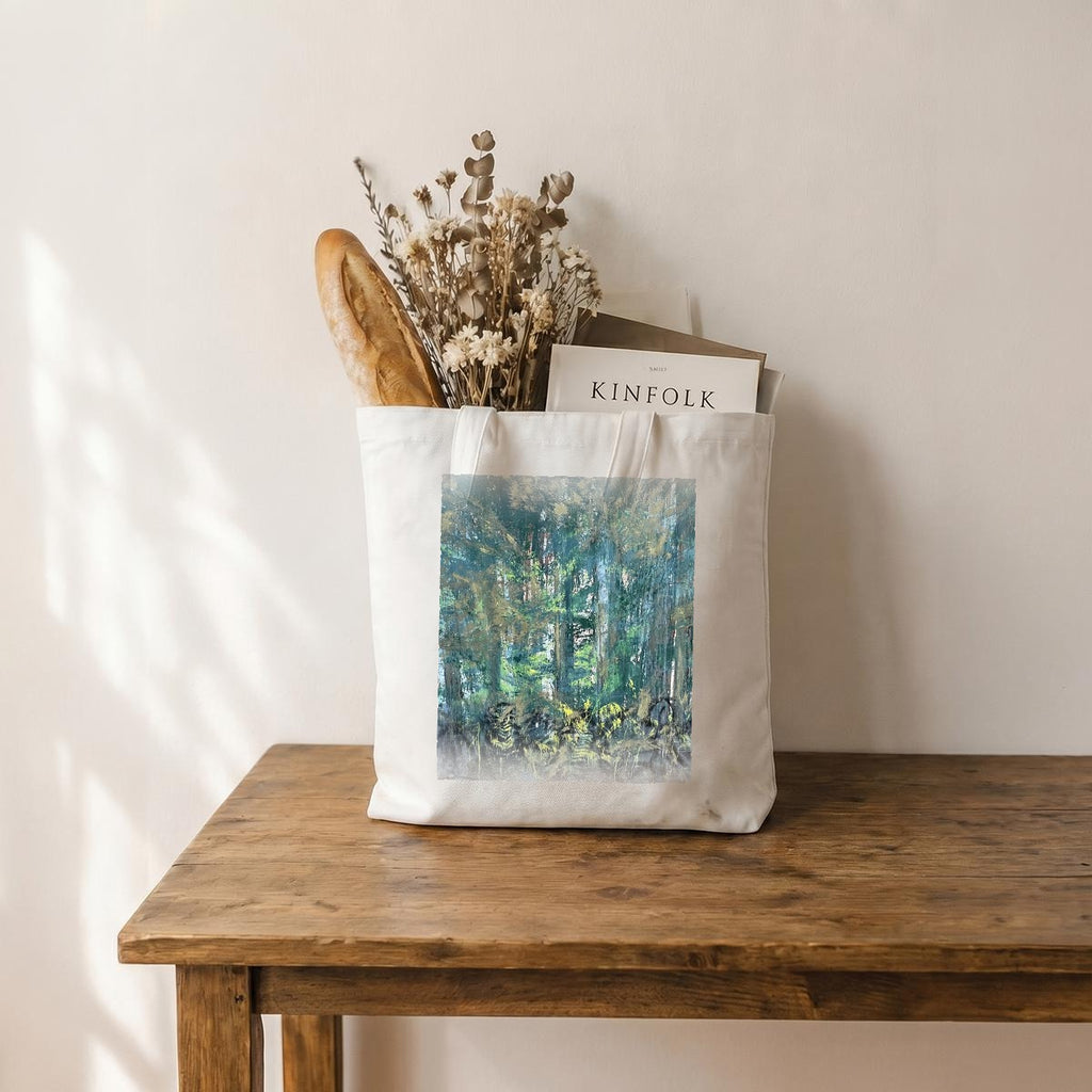 Dark Forest — Feathered Fade Tote Bag