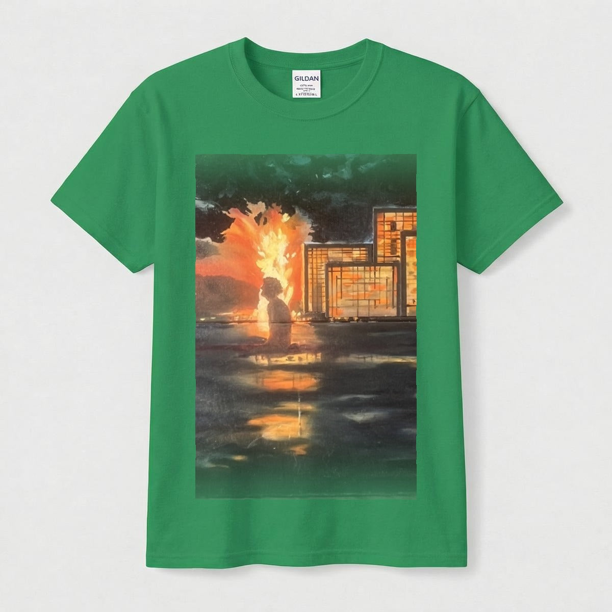 Cityscape Sunset — Feathered Fade Classic Tee