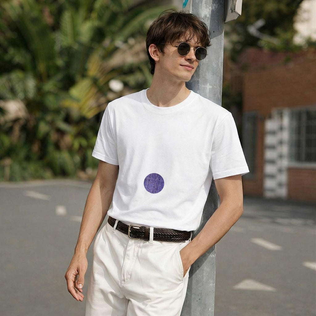 Purple Crackle — Circle Logo Classic Tee