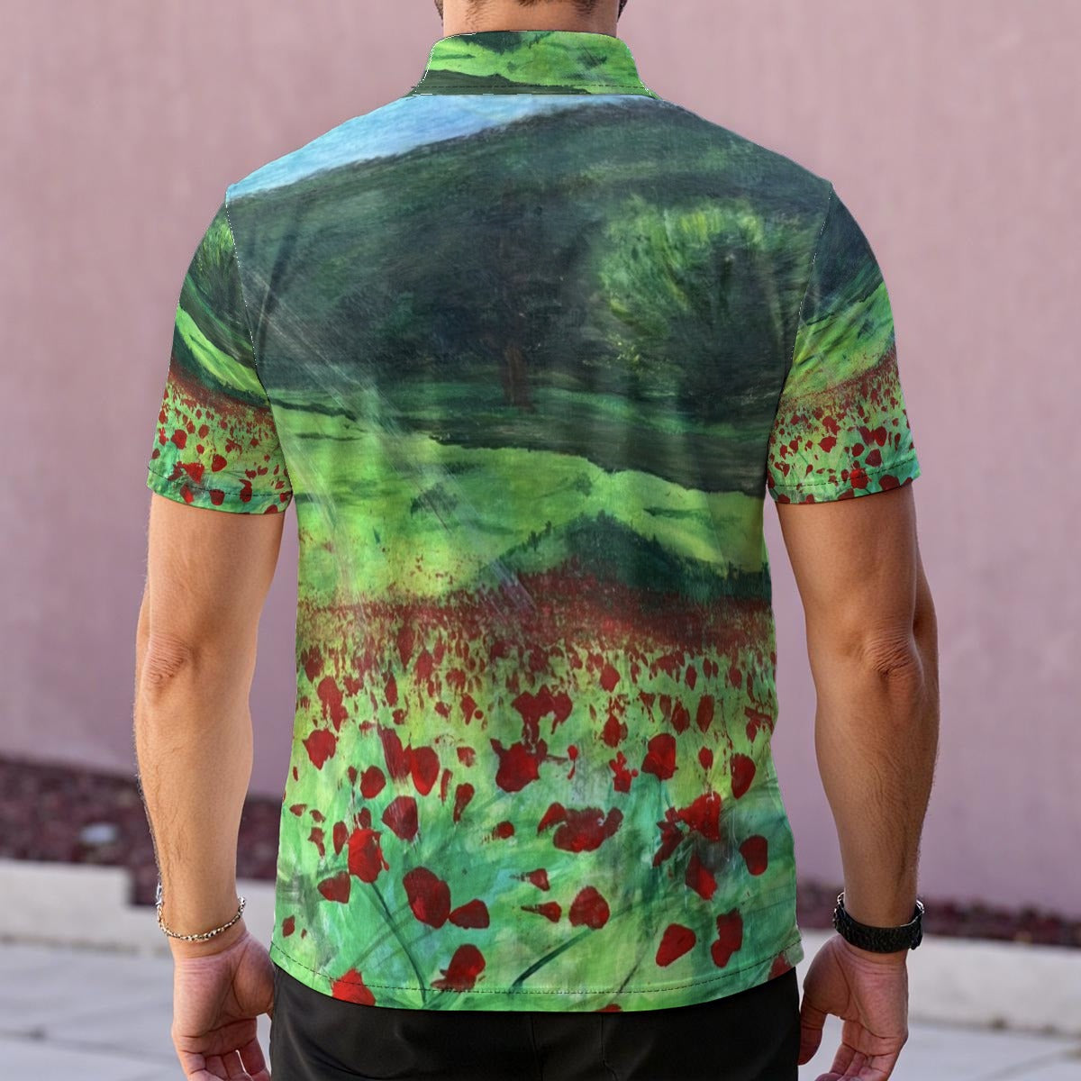 Poppy Field — Men's Polo Shirt