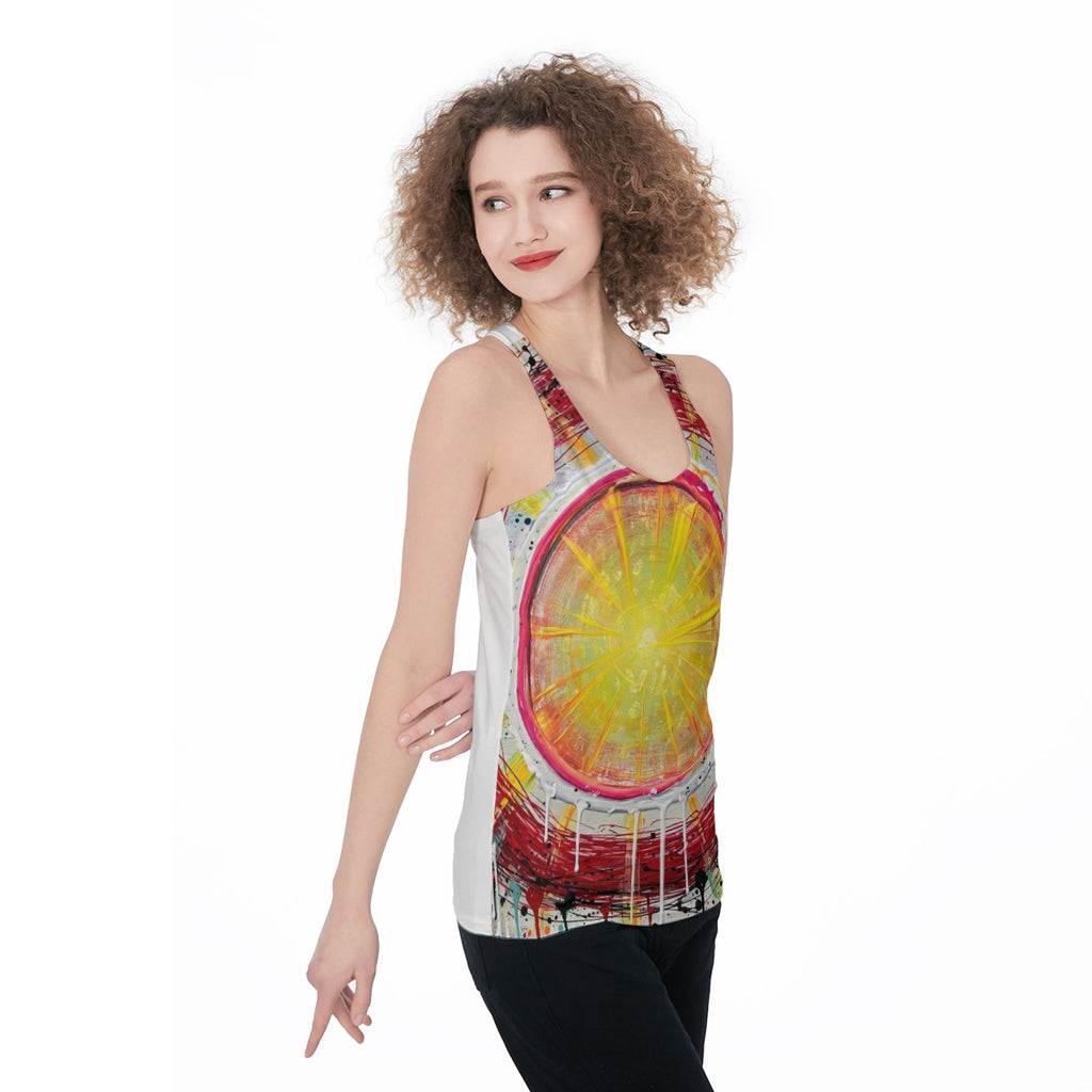 Solar Target (AI-Assisted Remix) — Solar Remix Women's Racerback Tank