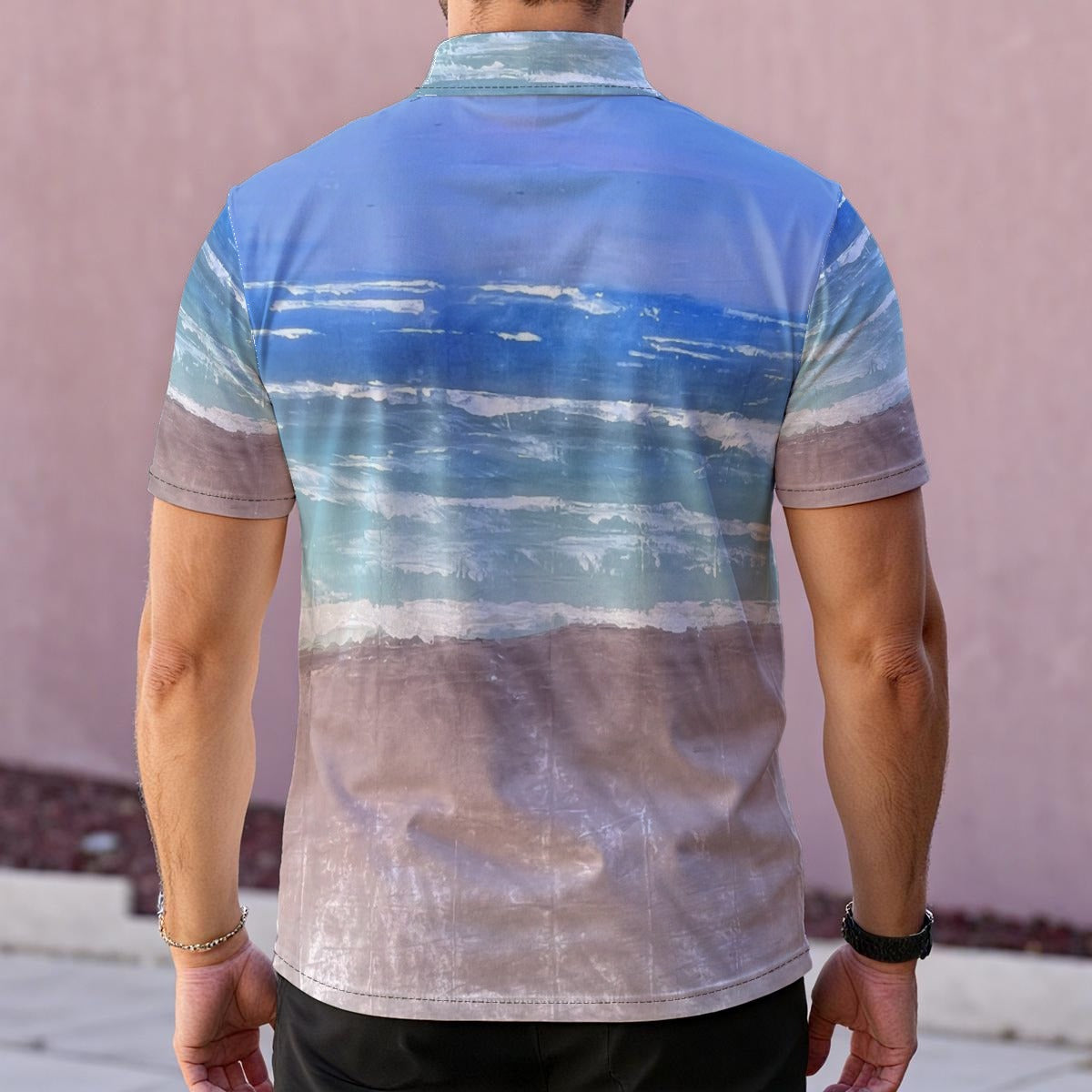 Pink Beach — Men's Polo Shirt