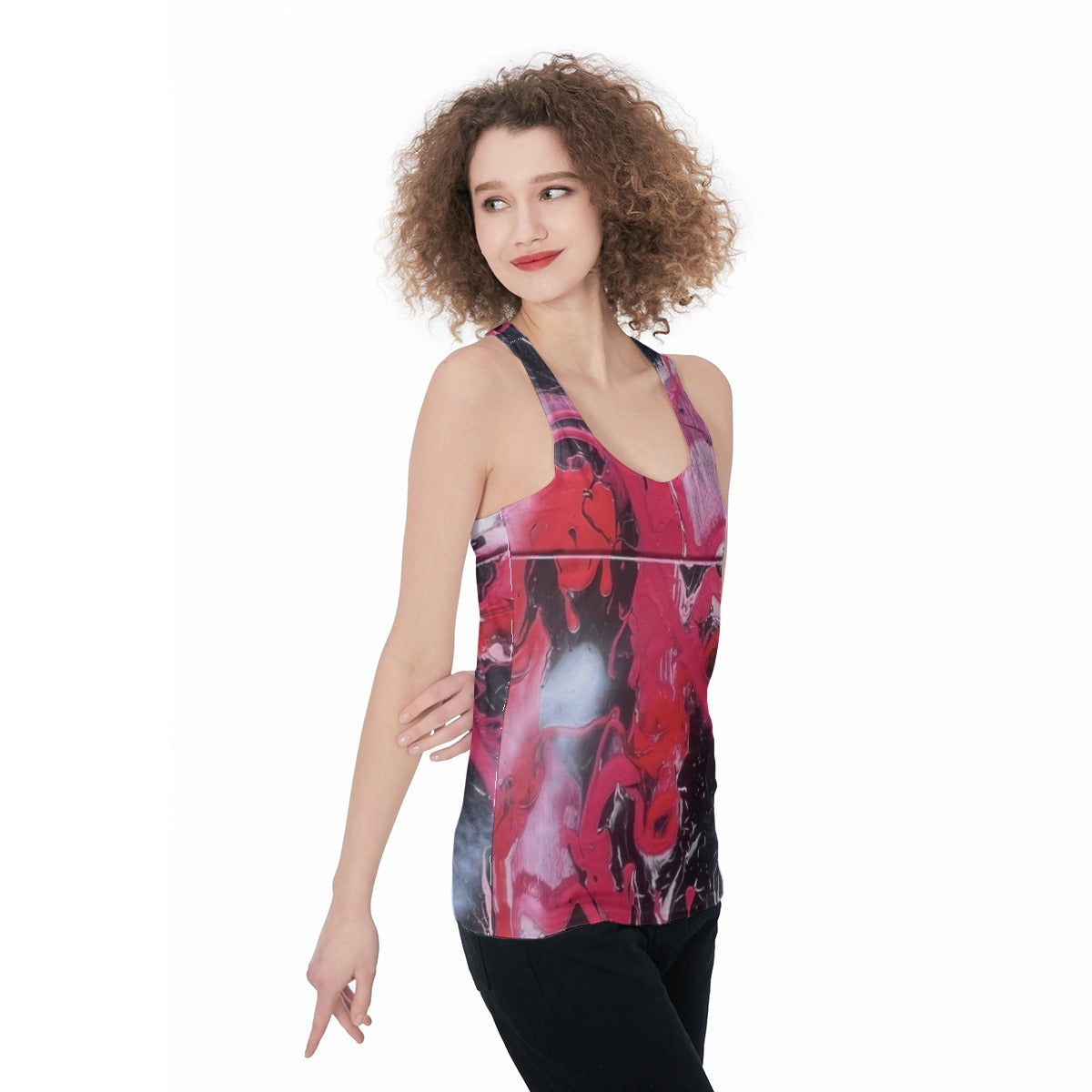 Red Pink Black — All-Over Print Tank