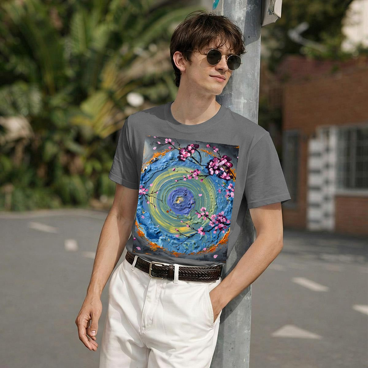 Tidal Blossom (AI-Assisted Remix) — Ocean Remix Men's Classic Tee